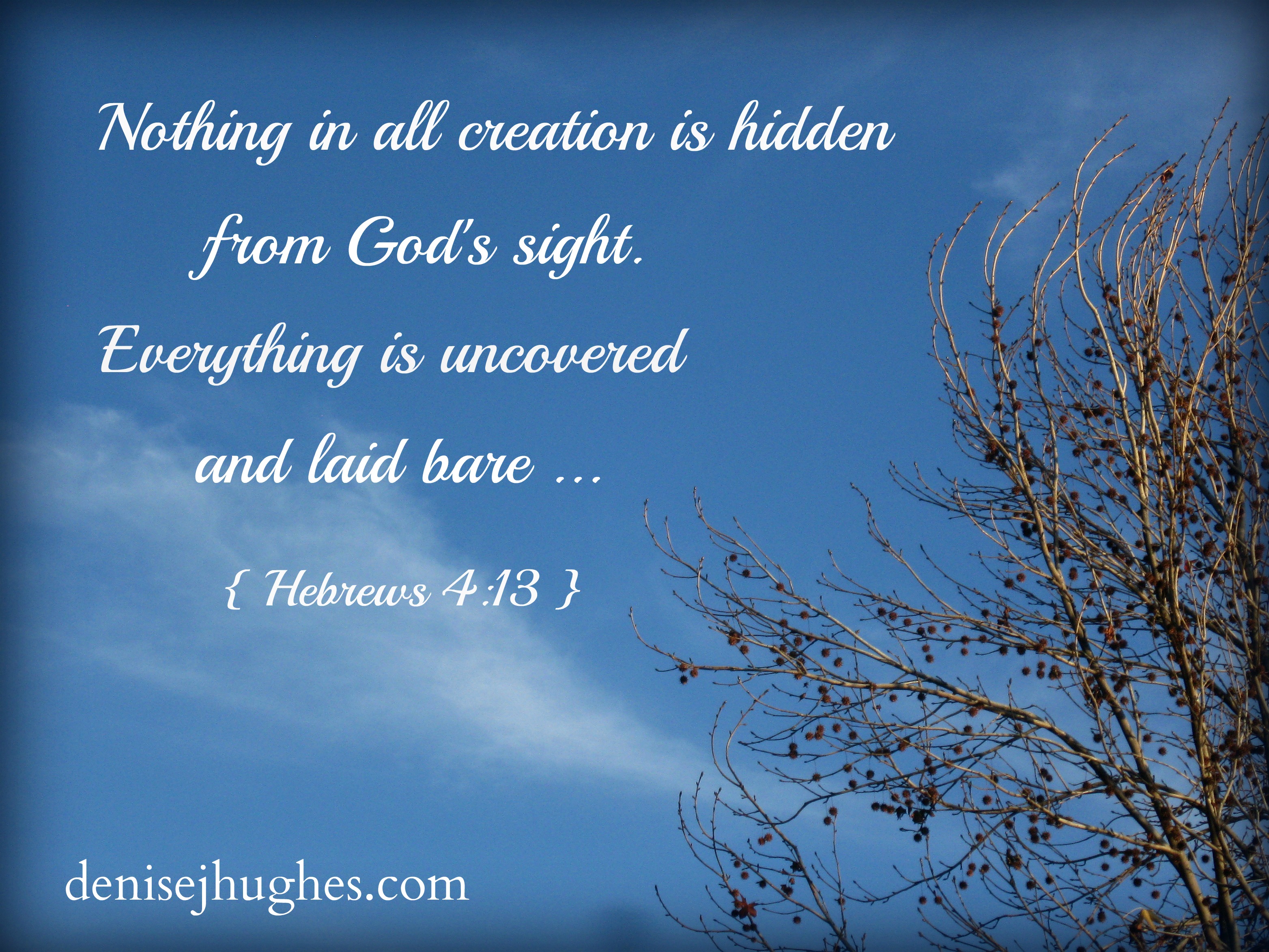 Hebrews 4.13a