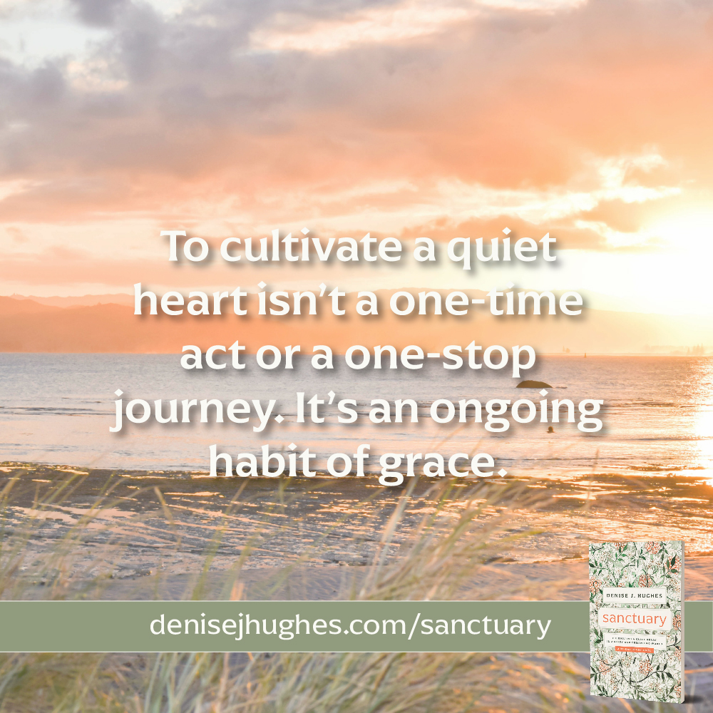 To cultivate a quiet heart isn't a one-time act or a one-stop journey. It's an ongoing habit of grace.